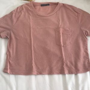 Cropped Pink Top with Pocket